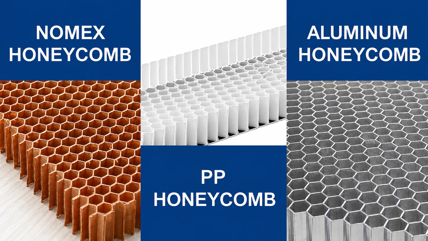 Nomex, PP, and aluminum honeycomb paddle core materials